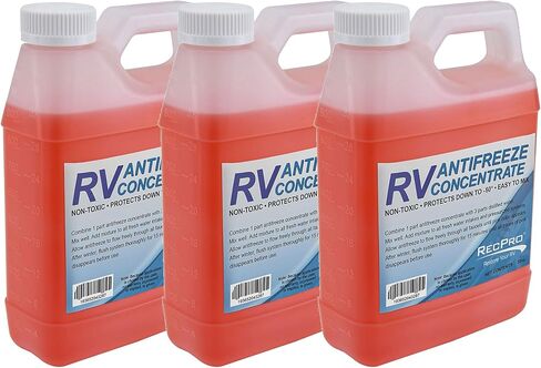 RecPro RV Antifreeze Concentrate Mixing Fluid for Winterizing Recreational Vehicles, -50 Degree Fahrenheit Protection, 32 Ounces… in Saudi Arabia