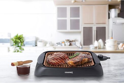 شواية كورانت شواية داخلية بدون دخان مع طلاء نحاسي غير لاصق وتحكم في درجة الحرارة قابل للتعديل in Kuwait