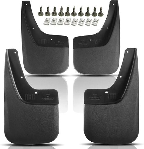 YHTAUTO Mud Flaps Splash Guards Fits GMC Sierra 1500 (Limited), Sierra 2500/3500 HD, with Single Rear Wheel Model, Mudguards Mudflaps Accessories for Trucks with Hardware Kit, Front & Rear 4Pcs Set in Saudi Arabia