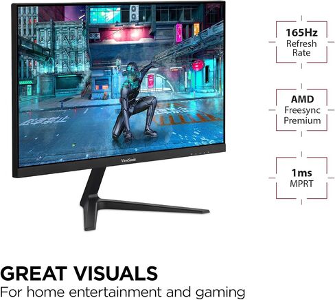 ViewSonic VX2416 24 Inch 1080p 1ms 100Hz Gaming Monitor with IPS Panel, FreeSync, Eye Care, HDMI and DisplayPort in Saudi Arabia
