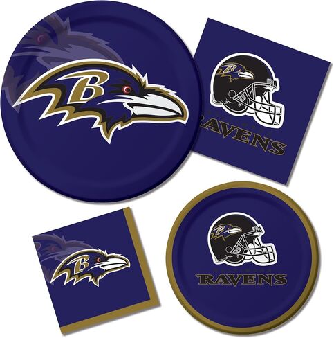 Creative Converting Officially Licensed NFL Plastic Table Cover, 54x102, Baltimore Ravens in Saudi Arabia