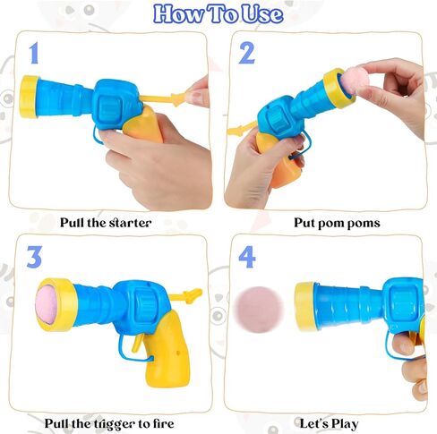 FANKUTOYS كرات لعبة القطط، 1 قاذف كرات للقطط و100 قطعة كرات بوم بوم للقطط مقاس 1.2 بوصة، كرات ملونة وناعمة للقطط، ألعاب جلب مطلق النار للقطط الداخلية، تمرين تدريب اللعب التفاعلي in Kuwait