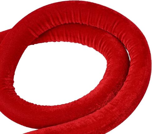 NovelBee 2 Pack of 6.6 Feet Velvet Rope with Stainless Steel Hooks,Crowd Control Stanchion Post Queue Line Barrier (Gold Hook, Red) in Saudi Arabia