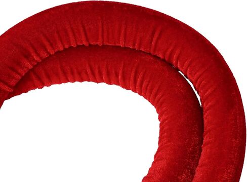 NovelBee 2 Pack of 6.6 Feet Velvet Rope with Stainless Steel Hooks,Crowd Control Stanchion Post Queue Line Barrier (Gold Hook, Red) in Saudi Arabia