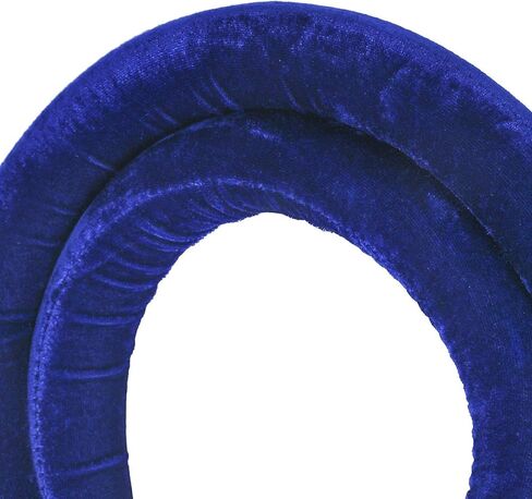 NovelBee 4pcs Blue Velvet Stanchion Ropes with Gold Hooks,6.6 Feet Stanchion Queue Barrier Ropes,Crowd Control Velvet Rope Safety Barriers for Party Decorations in Saudi Arabia