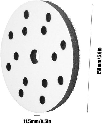 6In Interface Sanding Pad Interface Pad 3M Sponge 150Mm Diameter Soft Buffer Sponge Interface Cushion Pad for Sanding Pads (17 Holes) (6 inches 15 Holes) in Saudi Arabia