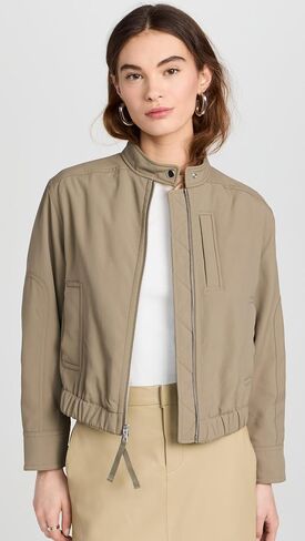 Vince Women's Cropped Bomber Jacket in Kuwait