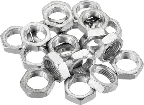 PATIKIL M20 x 1.5 Steel Hex Nuts, 10 Pack Metric Thread Zinc Plated Finished Hardware Nuts Screw Bolt Fasteners 9mm Height in Saudi Arabia
