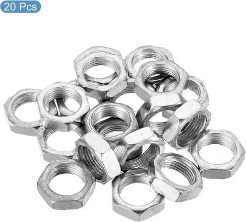 PATIKIL M20 x 1.5 Steel Hex Nuts, 10 Pack Metric Thread Zinc Plated Finished Hardware Nuts Screw Bolt Fasteners 9mm Height in Saudi Arabia