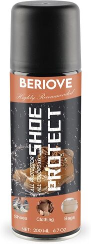 BERIOVE Protect Shoe Protector Spray - Rain & Stain Water Repellent -Suede Protector Spray Waterproof Spray - Waterproofing Spray for Sneaker Leather Nubuck Suede Hats 6.76 OZ in Saudi Arabia
