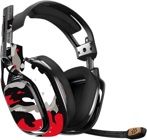 غلاف MightySkins متوافق مع سماعات رأس الألعاب Astro A40 الجيل الثالث - غطاء حماية مموه أحمر ومتين وفريد ​​من نوعه من الفينيل سهل التطبيق والإزالة وتغيير الأنماط صنع في الولايات المتحدة الأمريكية in Kuwait