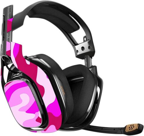 غلاف MightySkins متوافق مع سماعات رأس الألعاب Astro A40 الجيل الثالث - غطاء حماية مموه أحمر ومتين وفريد ​​من نوعه من الفينيل سهل التطبيق والإزالة وتغيير الأنماط صنع في الولايات المتحدة الأمريكية in Kuwait