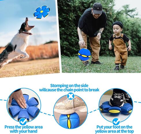 badwalt 2pcs الكلب الطائر لعبة القرص، لعبة الحيوانات الأليفة الكرة الصحن الطائر مع 3 ضوء للكلاب، الصحن الطائر الكرة لعبة الكلب في الهواء الطلق لعبة هزلي القرص الكرة، ألعاب في الهواء الطلق in Kuwait