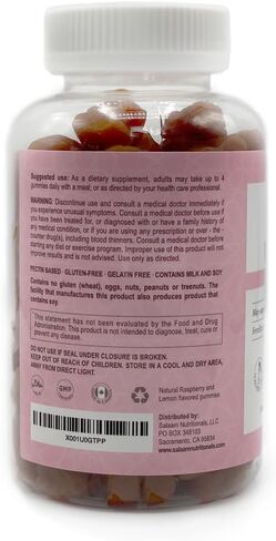 Salaam Nutritionals Halal Prenatal Gummy Multivitamins, Low Sugar, 800 mcg Folate, Methylcobalamin, with DHA (90 Count) New Taste and New Look in Kuwait