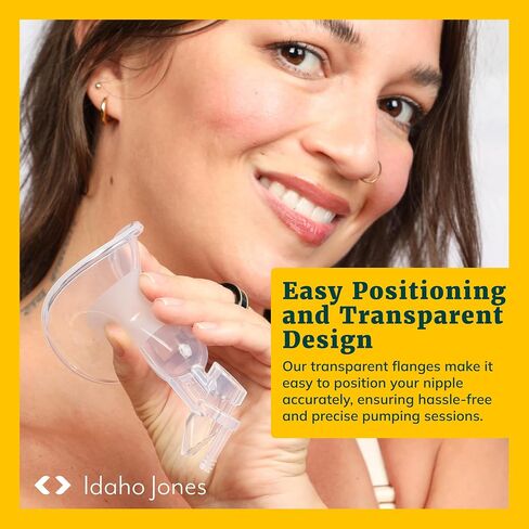 Silicone Breast Pump Flange - Ultra-Comfort 17mm Flanges with Integrated Duckbill Valve for Efficient Milk Flow - 2 Flanges - 360 Fit Flange by Idaho Jones in Saudi Arabia