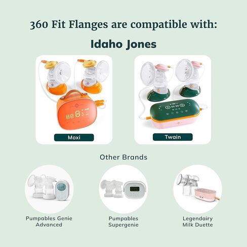 Silicone Breast Pump Flange - Ultra-Comfort 17mm Flanges with Integrated Duckbill Valve for Efficient Milk Flow - 2 Flanges - 360 Fit Flange by Idaho Jones in Saudi Arabia