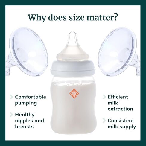 Silicone Breast Pump Flange - Ultra-Comfort 17mm Flanges with Integrated Duckbill Valve for Efficient Milk Flow - 2 Flanges - 360 Fit Flange by Idaho Jones in Saudi Arabia