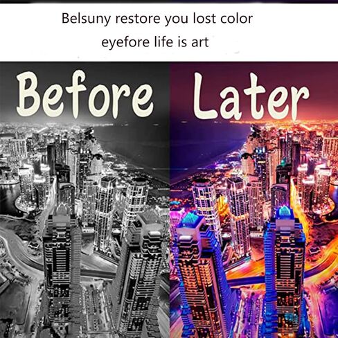 نظارات Belsuny ذات الطلاء المزدوج لعمى الألوان للرجال والنساء المصابين بالعمى الأحمر والأخضر، يمكن أن تحجب الضوء الأزرق in Kuwait