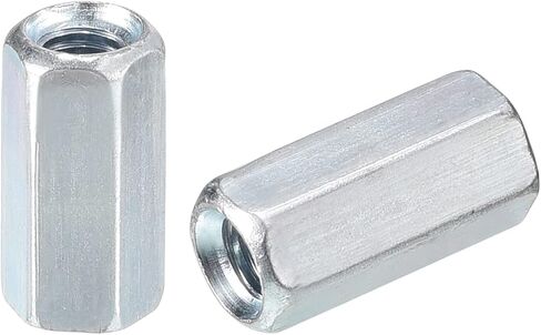 uxcell 20pcs M5x8x25mm Coupling Nuts - Galvanized Carbon Steel Hex Threaded Rod Coupler for Furniture, Electronic, Industrial in Saudi Arabia