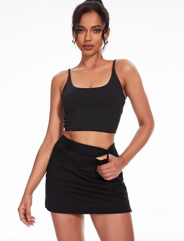 TZLDN Women's Tennis Skirt with Shorts Pockets Athletic Golf Skirt High Waisted Casual Workout Skorts Skirts in Kuwait