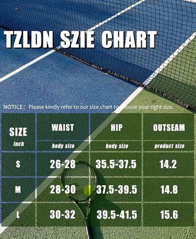 TZLDN Women's Tennis Skirt with Shorts Pockets Athletic Golf Skirt High Waisted Casual Workout Skorts Skirts in Kuwait