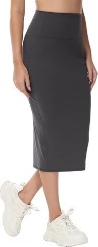 BEGOING Women's Knee Length Skirt 2024 Summer Tummy Control Golf Skirts Athletic Midi Pencil Skirts with Pockets in Saudi Arabia