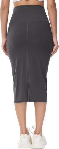 BEGOING Women's Knee Length Skirt 2024 Summer Tummy Control Golf Skirts Athletic Midi Pencil Skirts with Pockets in Saudi Arabia