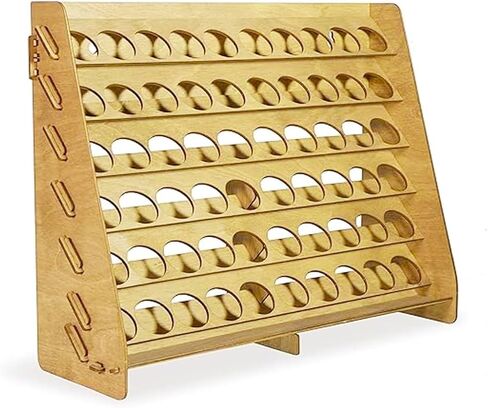 Craft Paint Storage-Paint Rack for Citadel Paint - 2Oz Paint Organizer with 60 Holes - Wall-Mounted Acrylic Paint Storage Rack in Saudi Arabia