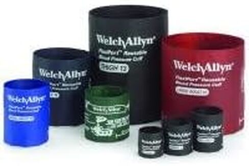 Welch Allyn REUSE-09-2BV FlexiPort Blood Pressure Cuff, Reusable, 2-Tube, Tri-Purpose Connector, Inflation Bulb and Valve, Child, Size-09 in Saudi Arabia