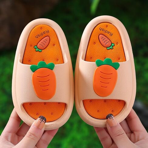Kids Fruit Slippers Strawberry Slipper Carrot Home Slippers Indoor Slippers For Toddle Kids Boys Girls in Saudi Arabia