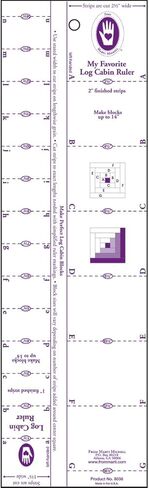 Marti Michell Log Cabin Ruler, Acrylic, 15x4-1/2 inch, Imperial, Quilting-Rulers in Kuwait