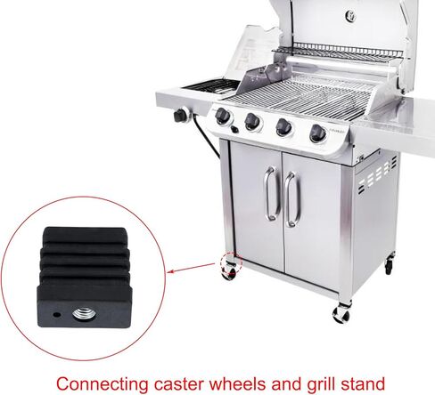 G408-0036-W1 قطع غيار مقبس العجلات لأداء Charbroil 463342119 463243518 463245917 أجزاء الشواية Kenmore مستطيلة العجلات إدراج مقبس عجلات الشواية أجزاء 7/16 "(غير مقبول 1/2") in Kuwait
