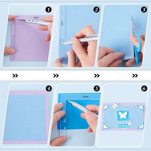 BENECREAT 12Pcs Acrylic Positioning Pieces, L-Shaped Card Corners Helpers Corners Paper Craft Supplies Scrapbooking Tools for Precision Stamping Paper Craft Card Making in Saudi Arabia