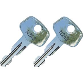 2 Thule N243 Replacement Keys - Roof Racks, Rails, Cargo Box, Carriers, Crossbars, Haulers, Bags (Codes N001-N250 or N001R-N250R) Better Than OEM! in Saudi Arabia