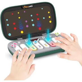 Kids Mini Piano Toy, Portable Travel Piano Keyboard Toddlers Musical Instrument Learning Toys, Music Interactive Birthday Gift for 3 4 5 6 Year Old Boys Children (Green) in Saudi Arabia