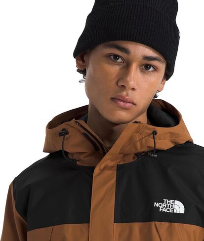 سترة مقاومة للماء للرجال من THE NORTH FACE (حجم قياسي وكبير)، أحمر حديدي/أسود TNF، X-Large in Saudi Arabia