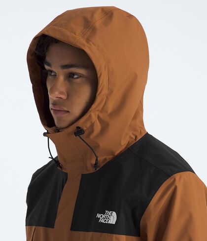 سترة مقاومة للماء للرجال من THE NORTH FACE (حجم قياسي وكبير)، أحمر حديدي/أسود TNF، X-Large in Saudi Arabia