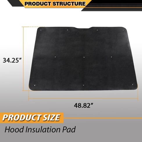Under Hood Insulation Pad 1/2 Inch Thick Compatible with Buick Regal 1981-1987 in Saudi Arabia