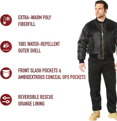 Rothco 20415 Concealed Carry MA-1 Flight Jacket Color : Sage Green,Size : L in Saudi Arabia