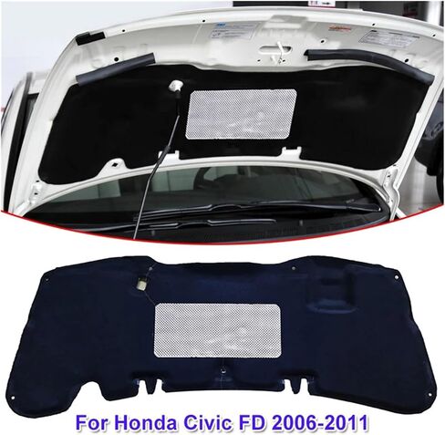 غطاء محرك السيارة عزل الصوت وسادة عازلة للحرارة من القطن متوافقة مع Honda متوافقة مع Civic FD 2006-2011 in Saudi Arabia