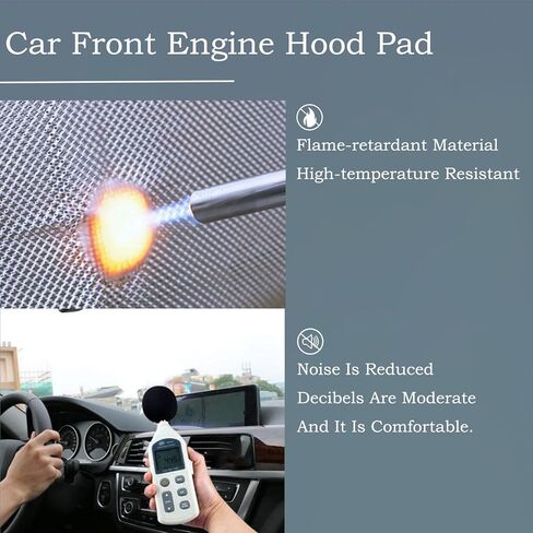 Car Hood Insulation Pad, Fits for VW Golf4 MK4 1999–2006, Engine Bay Heat Shield Sound Deadener, Hood Heat Shield Engine Waterproof Thermal Barrier​ in Saudi Arabia