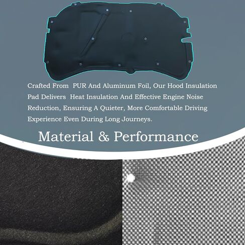Car Hood Insulation Pad, Fits for VW Golf4 MK4 1999–2006, Engine Bay Heat Shield Sound Deadener, Hood Heat Shield Engine Waterproof Thermal Barrier​ in Saudi Arabia
