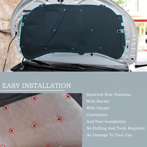 Car Hood Insulation Pad, Fits for VW Golf4 MK4 1999–2006, Engine Bay Heat Shield Sound Deadener, Hood Heat Shield Engine Waterproof Thermal Barrier​ in Saudi Arabia