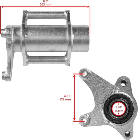 Caltric Rear Axle Bearing Carrier Housing Hub with Bolt Compatible With Yamaha Banshee 350 YFZ350 1989-2006 in Saudi Arabia