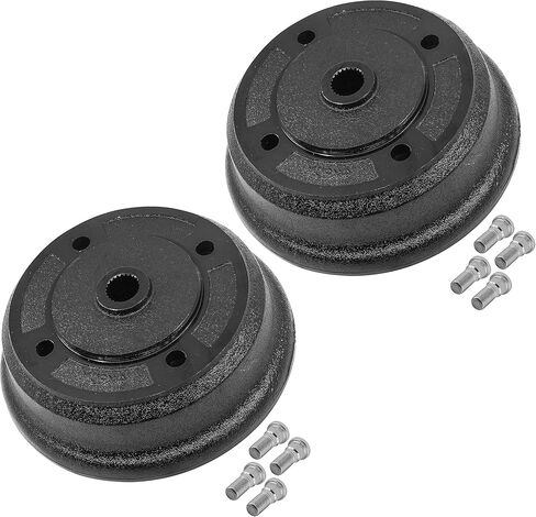 Caltric 2 Front Brake Drum Wheel Hub with Bolts Compatible with Kawasaki Mule 4010 KAF620 2009 2010 2011 2012-2021 in Saudi Arabia