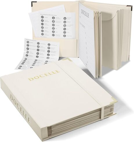 Important Document Organizer with Labels Expanding File Folder Storage Binders for Important Papers, Birth Certificates, Passports and Letters in Saudi Arabia