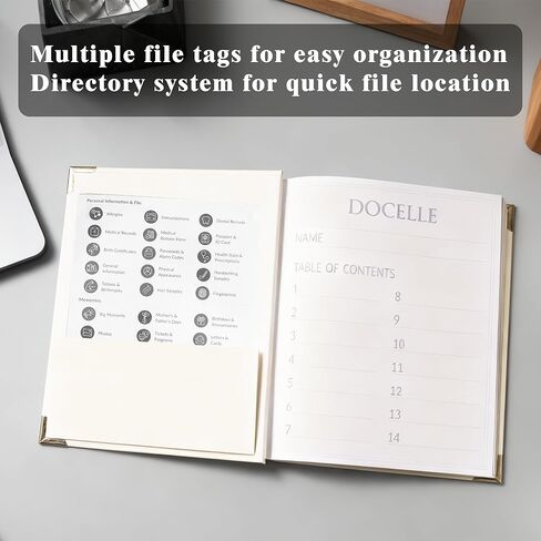 Important Document Organizer with Labels Expanding File Folder Storage Binders for Important Papers, Birth Certificates, Passports and Letters in Saudi Arabia