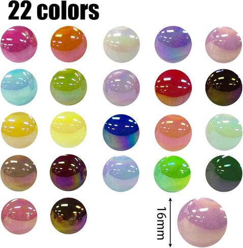 100PCS 16mm Beads for Pens Rainbow Round Chunky Bubblegum Focal Acrylic Beads Bulk for Making Crafts Beadable Pens DIY Bracelets Necklace Jewelry Keychain Plastic Colorful Candy Bead in Saudi Arabia