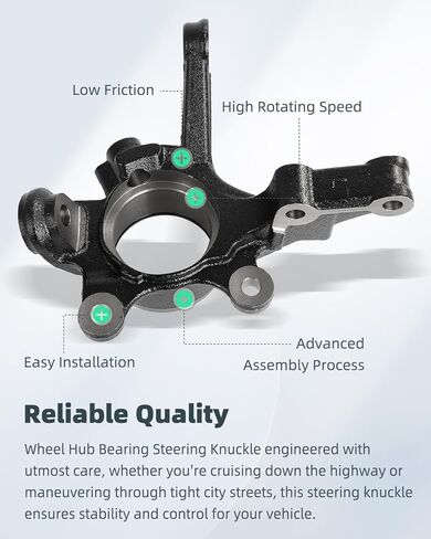SCITOO Front Steering Knuckle & Wheel Bearing Hub Assembly Driver Side fit for Nissan Sentra 2000-2006 40015-4M400 in Saudi Arabia