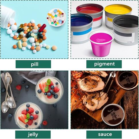 Bokon 2500 Sets Clear Plastic Portion Cups With Lids Condiment and Dipping Sauce Cups Salad Dressing Container Airtight and Stackable Souffle Cups for Lunch, Party, Trips (1 oz) in Kuwait